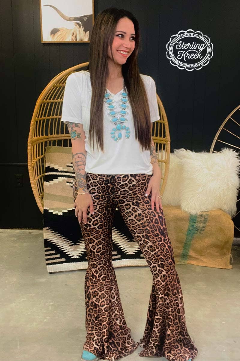 Leopard Bell Bottoms