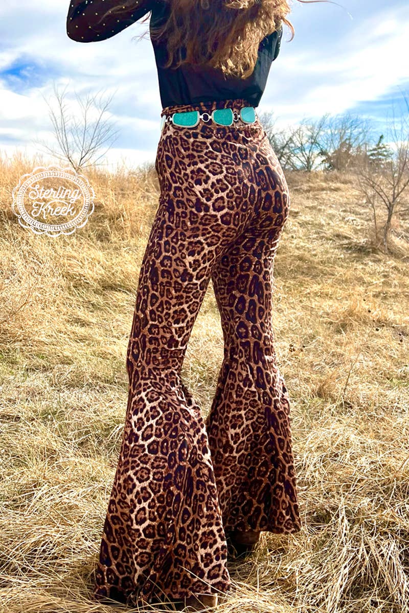 Leopard Bell Bottoms