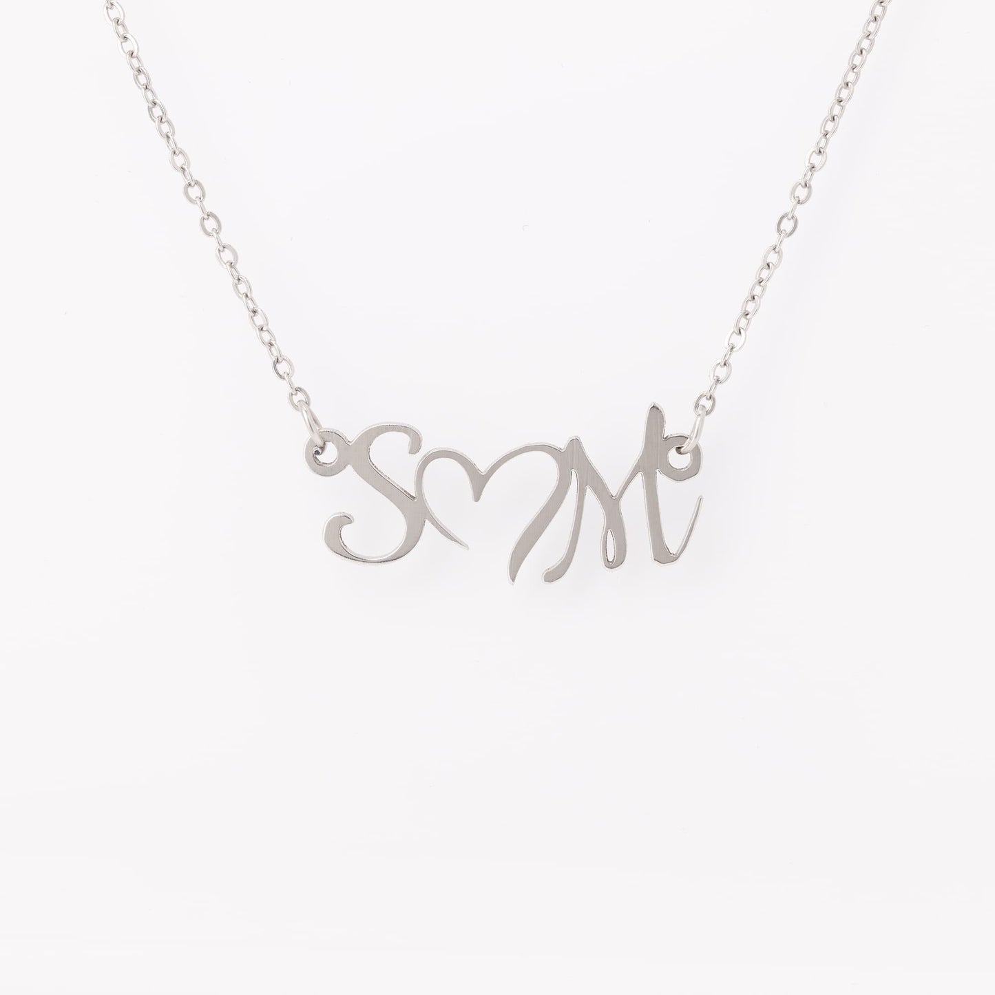 Double Initial Heart Necklace-Made to Order