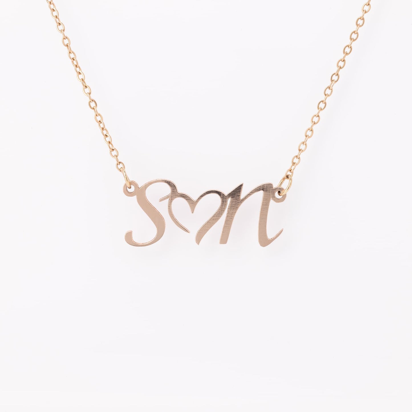Double Initial Heart Necklace-Made to Order