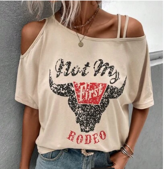 Not My First Rodeo Off-the-shoulder Tee