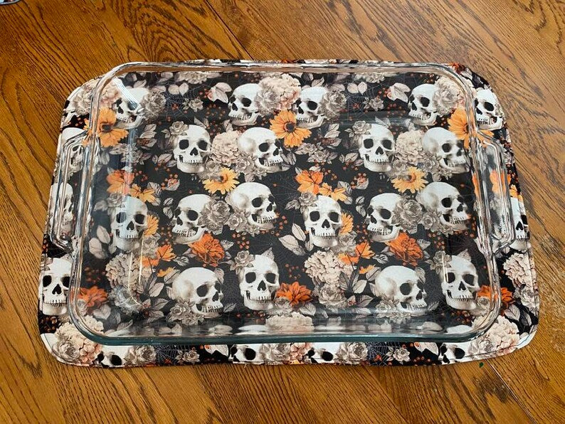 Skull Oversized Hot Pad Mat