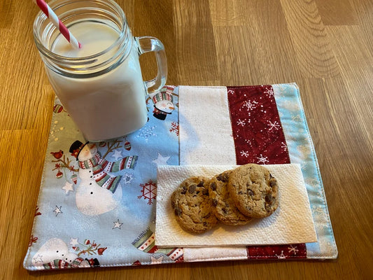 Snowman Christmas Mug Rug