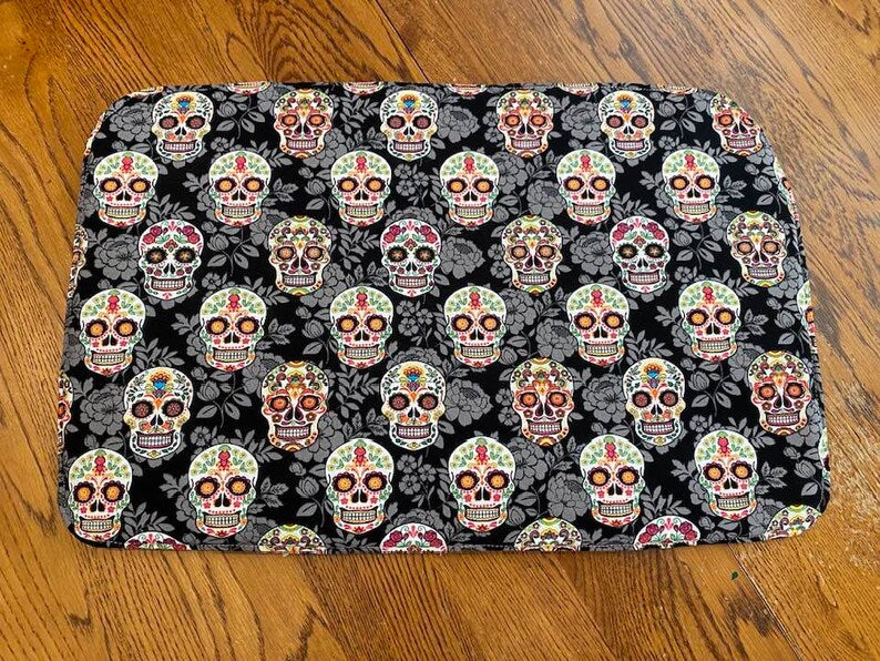 Sugar Skull Oversized Hot Pad Mat