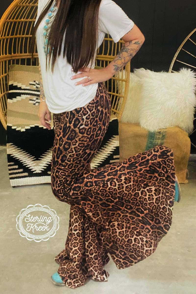 Leopard Bell Bottoms