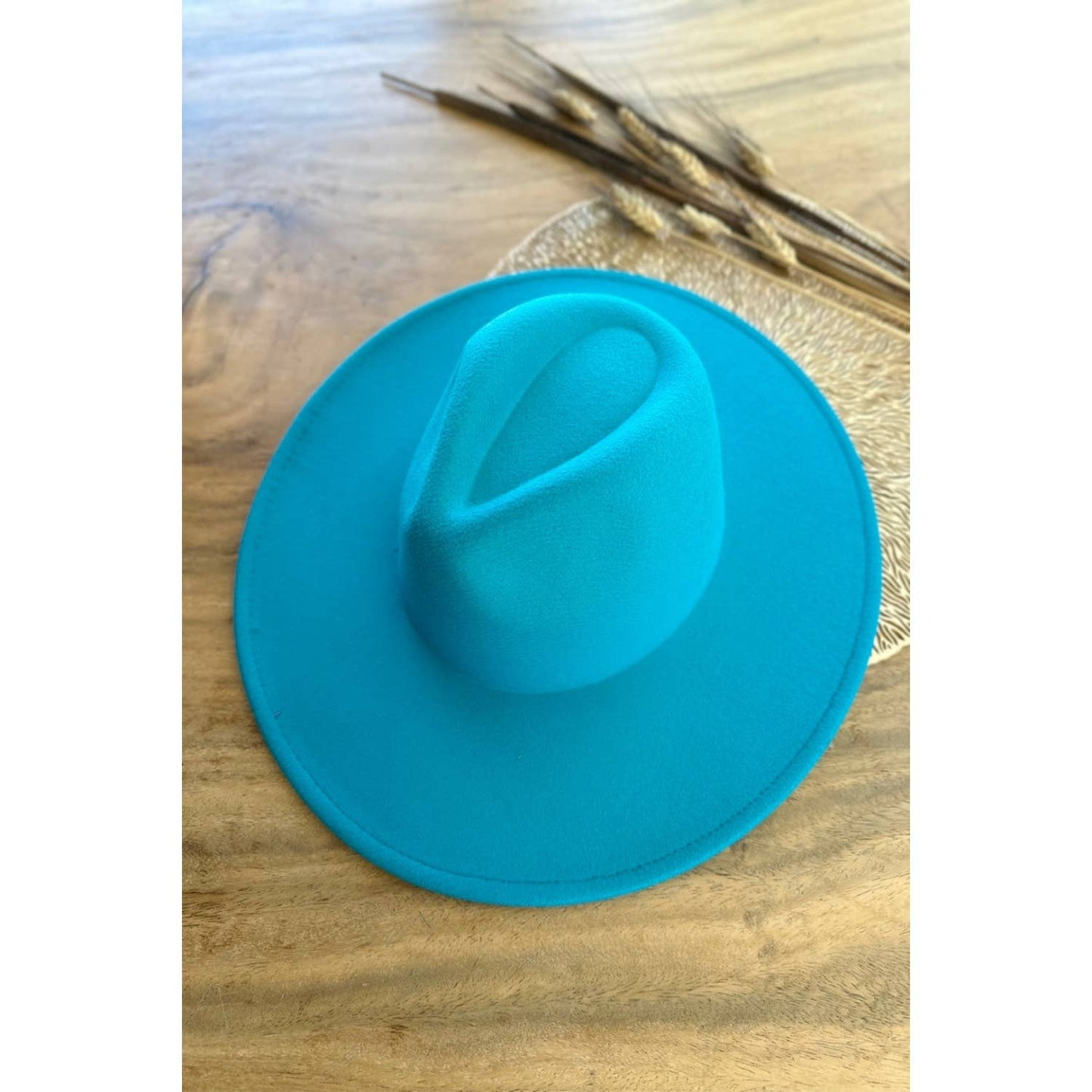 Wide Brim Felt Hat TEAL